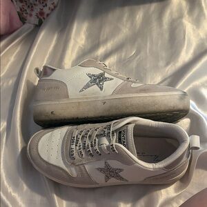 Vintage Havana Kids Sneakers in White with Glitter Star